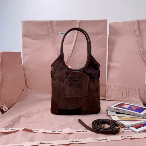 Miu Miu Patchwork Mini Tote Bag with Embossed Logo and Detachable Strap 1 Miu Miu Patchwork Mini Tote Bag with Embossed Logo and Detachable Strap