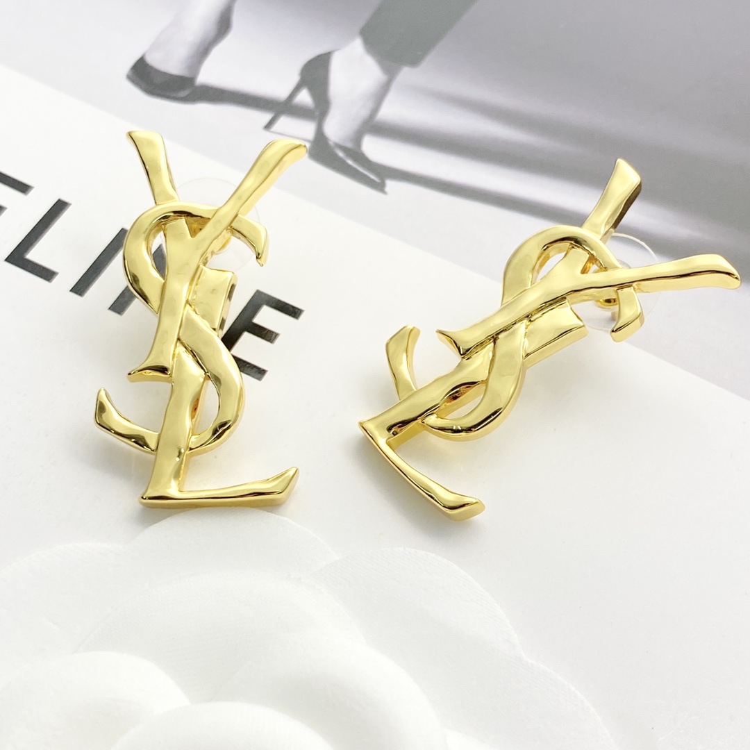 Saint Laurent 圣罗兰YSL Logo耳钉