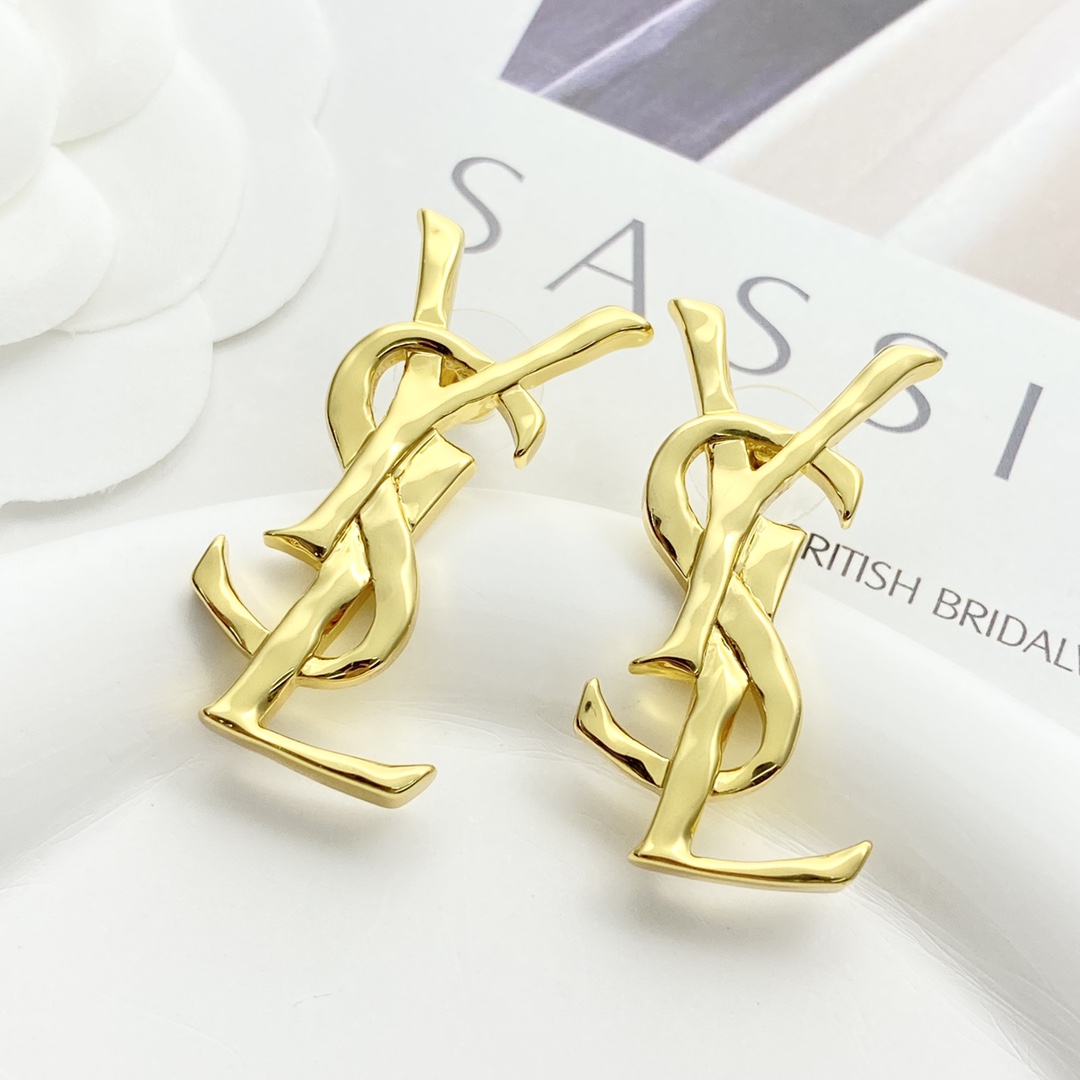 Saint Laurent 圣罗兰YSL Logo耳钉