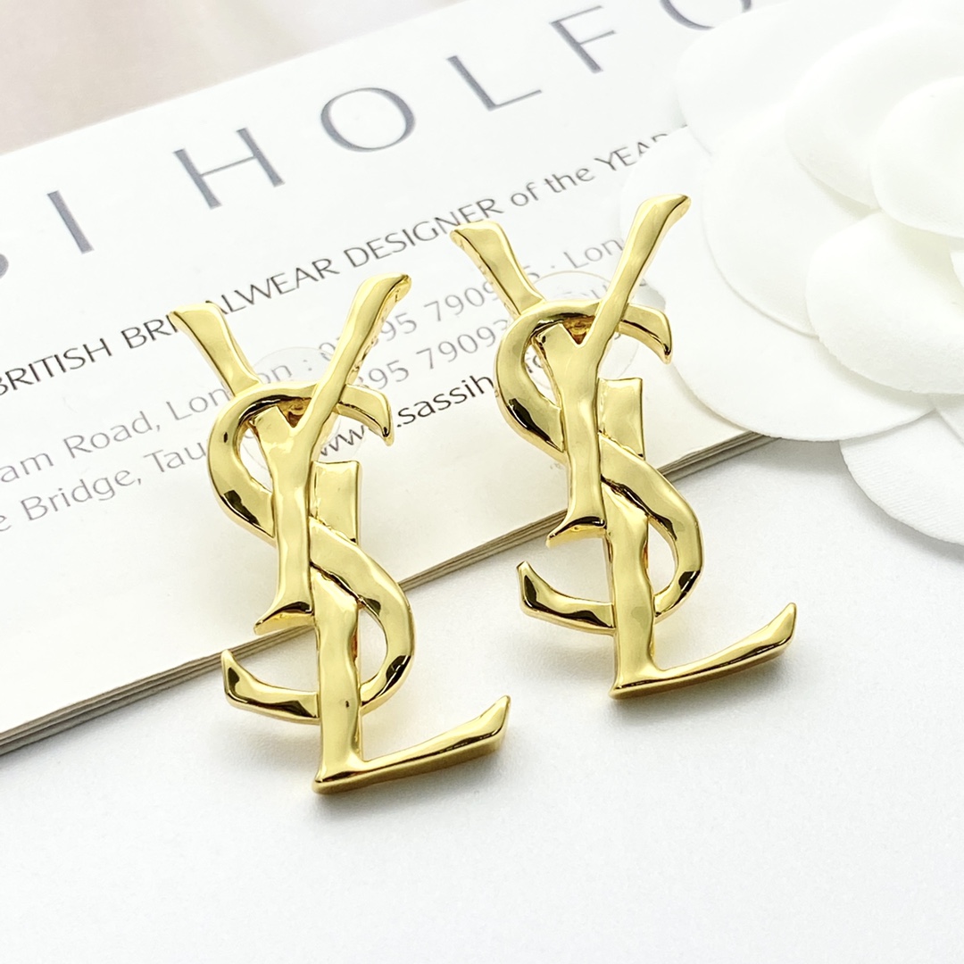 Saint Laurent 圣罗兰YSL Logo耳钉