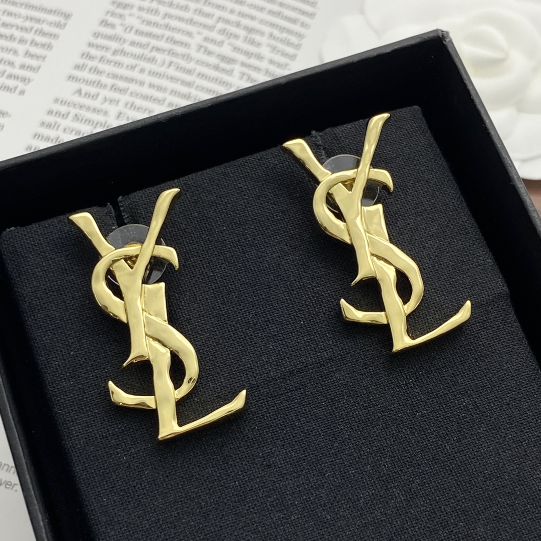 Saint Laurent 圣罗兰YSL Logo耳钉