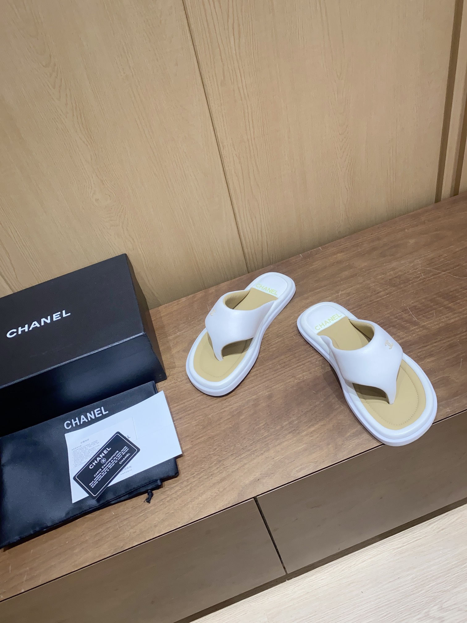 CHANEL Women's White Lambskin Thong Sandals - Comfortable & Stylish 8 i1743324594 8154 2