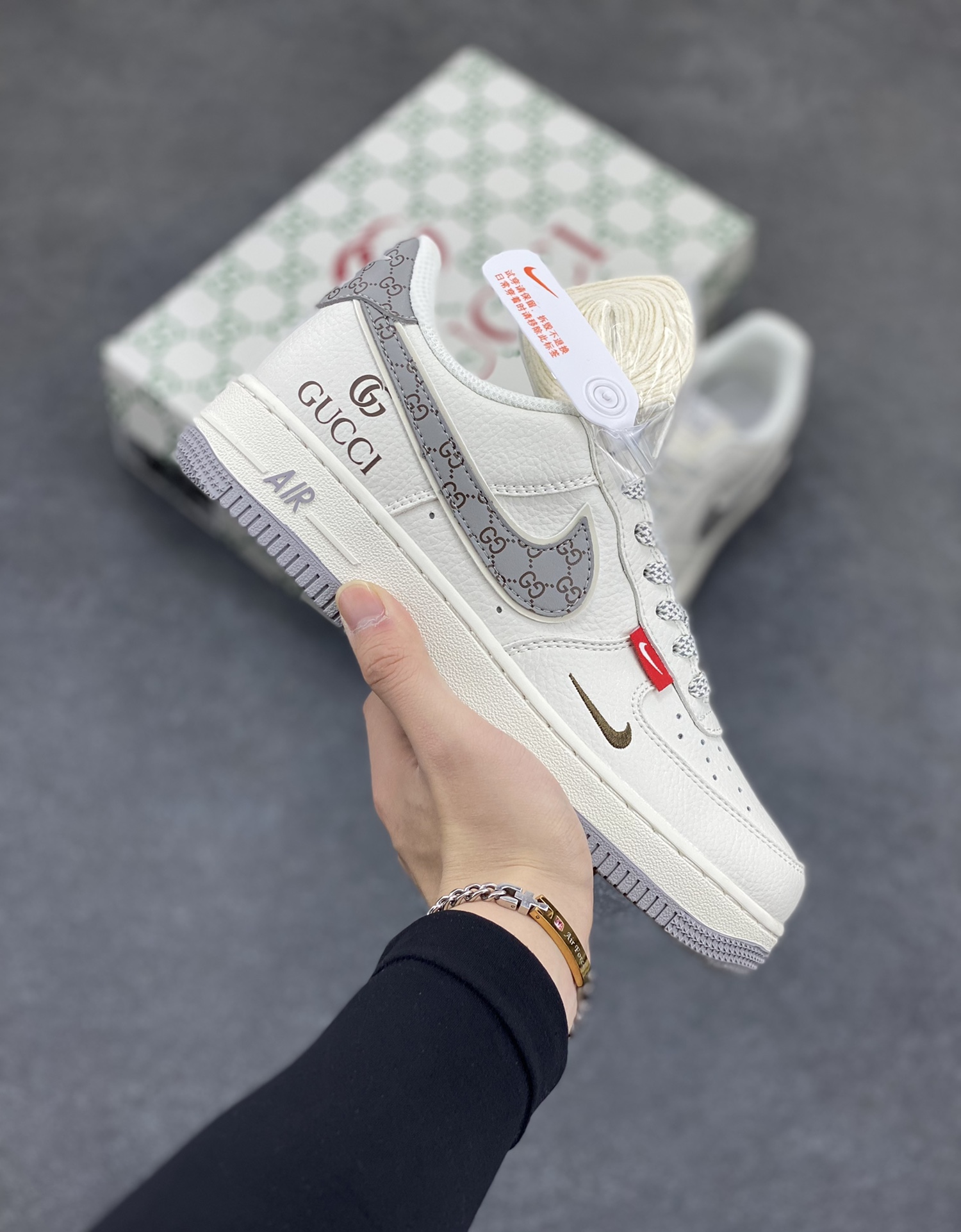 NIke Air Force 1 \'07 Low “古驰联名——经典灰花纹”空军一号 低帮 运动鞋 休闲鞋 折边针车 工艺难度大 原楦头原纸板 原装鞋盒 定制五金配件 内置全掌气垫 原厂鞋底 货号：CS5288-001 尺码：36 36.5 37.5 38 38.5 39 40 40.5 41 42 42.5 43 44 44.5 45-选品中心