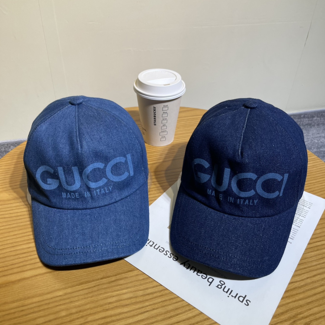 GUCCI古驰牛仔料棒球帽P75