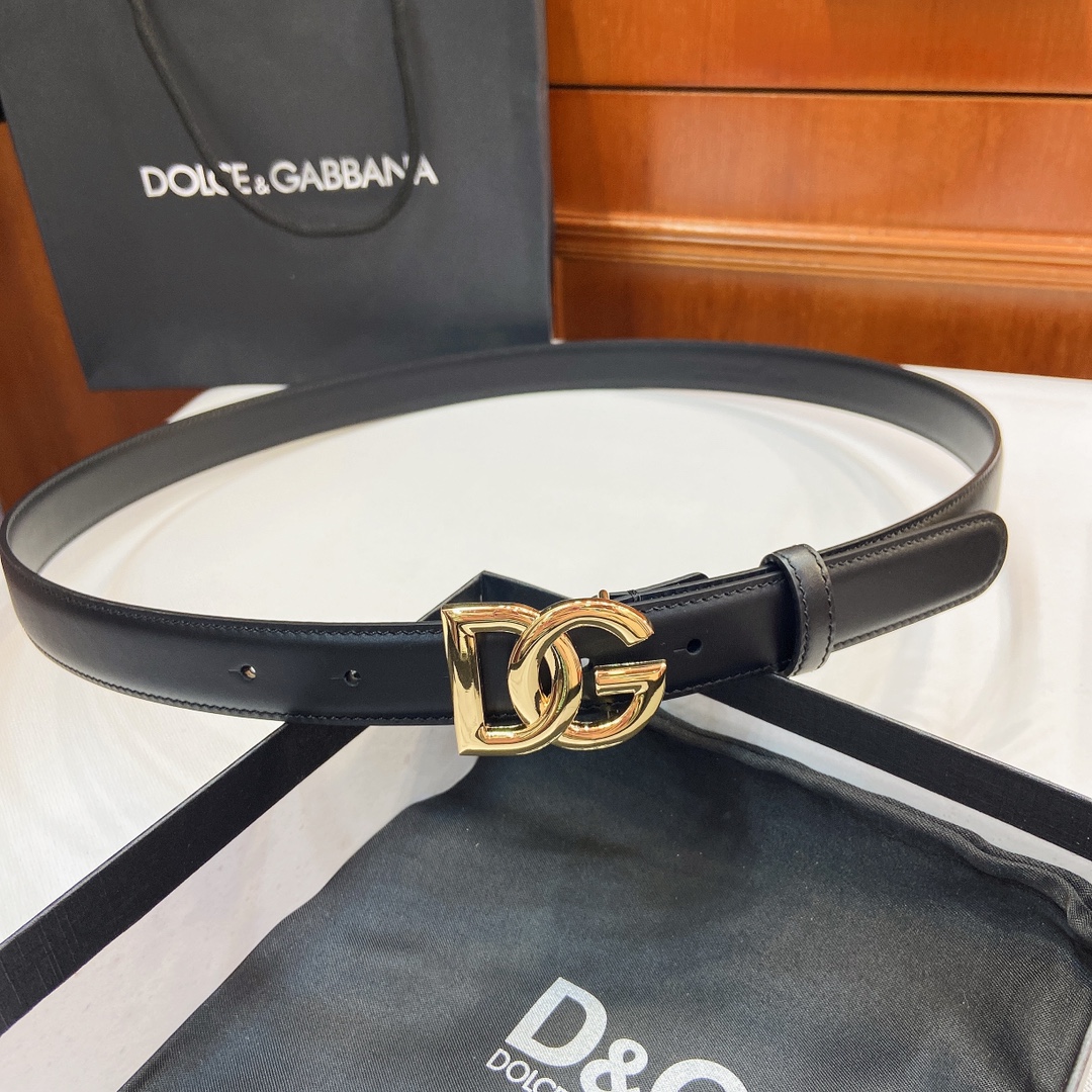 Authentic D&G Dugars Banner Belt with DG Badge Button, 2.5 cm Width. - 图片 1