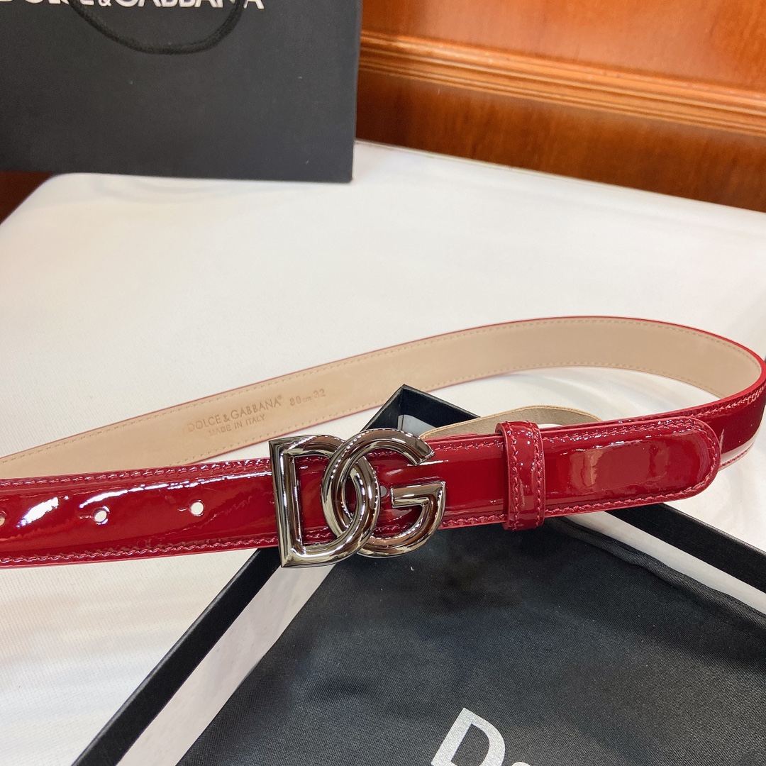 Real D&G Dugars Banner Belts with DG Badge Button, Width: 2.5 cm – Purchase Details - 图片 2