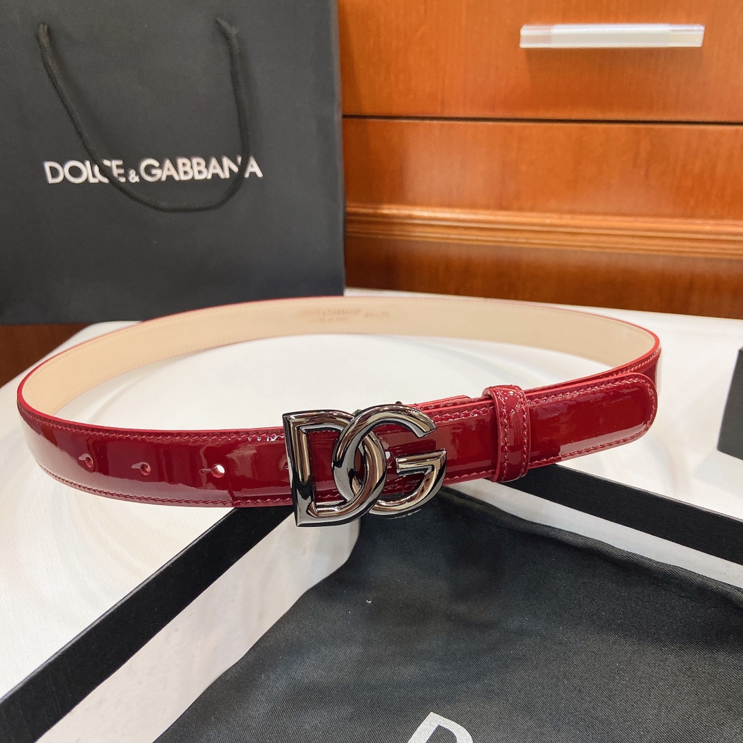 Real D&G Dugars Banner Belts with DG Badge Button, Width: 2.5 cm – Purchase Details - 图片 1