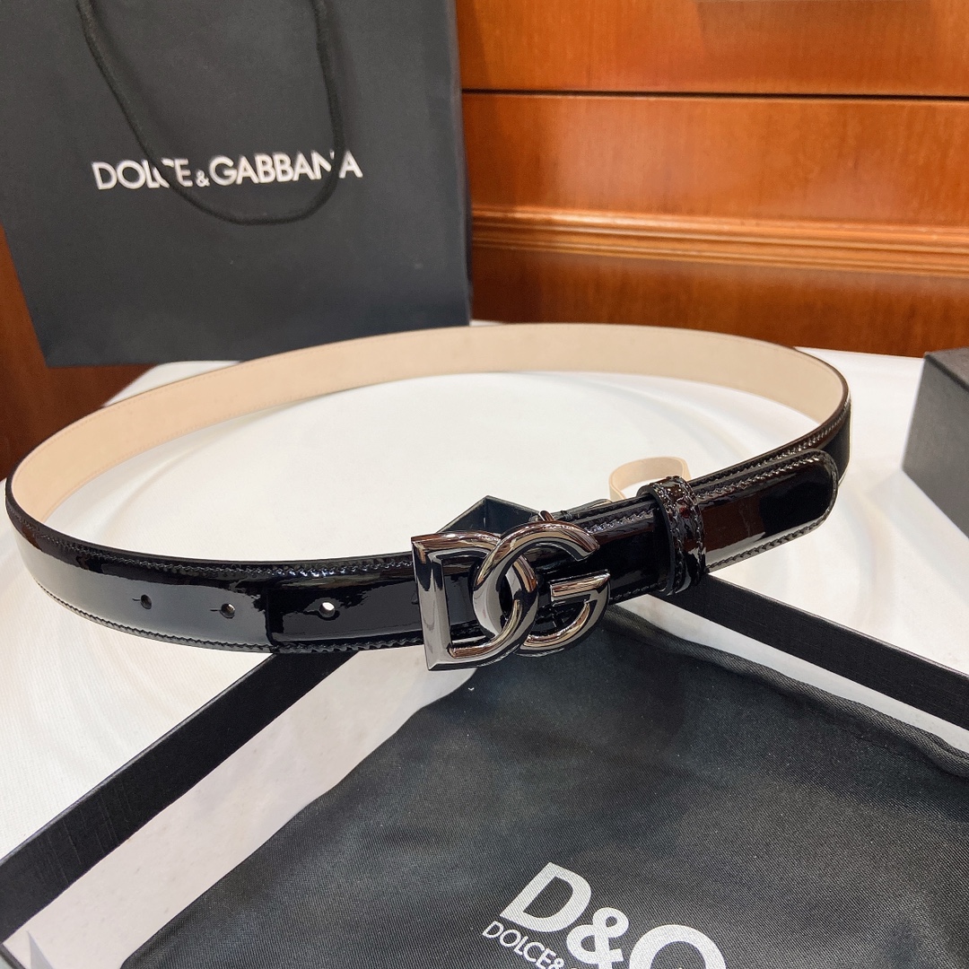 Authentic D&G Dugars Banner Belts with DG Badge Button, 2.5 cm Width Purchased. - 图片 1