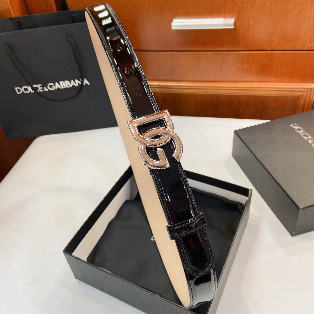 Authentic D&G Dugars Banner Belts with DG Badge Button, 2.5cm Width Purchased (20 words) - 图片 2