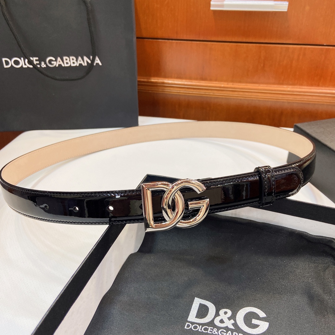 Authentic D&G Dugars Banner Belts with DG Badge Button, 2.5cm Width Purchased (20 words) - 图片 1