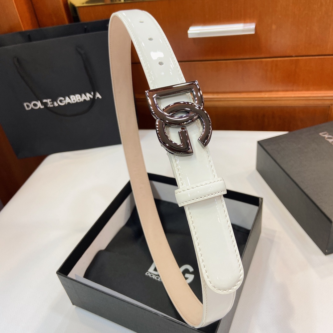 Authentic D&G Dugars Banner Belts with DG Badge Button, 2.5 cm Width. - 图片 2