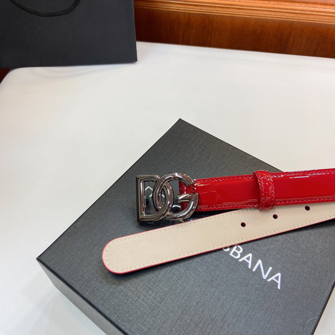 D&G Dugars Banner Belts with DG Cross-Letter Badge Button, 2.5cm Width – Purchase Details - 图片 3