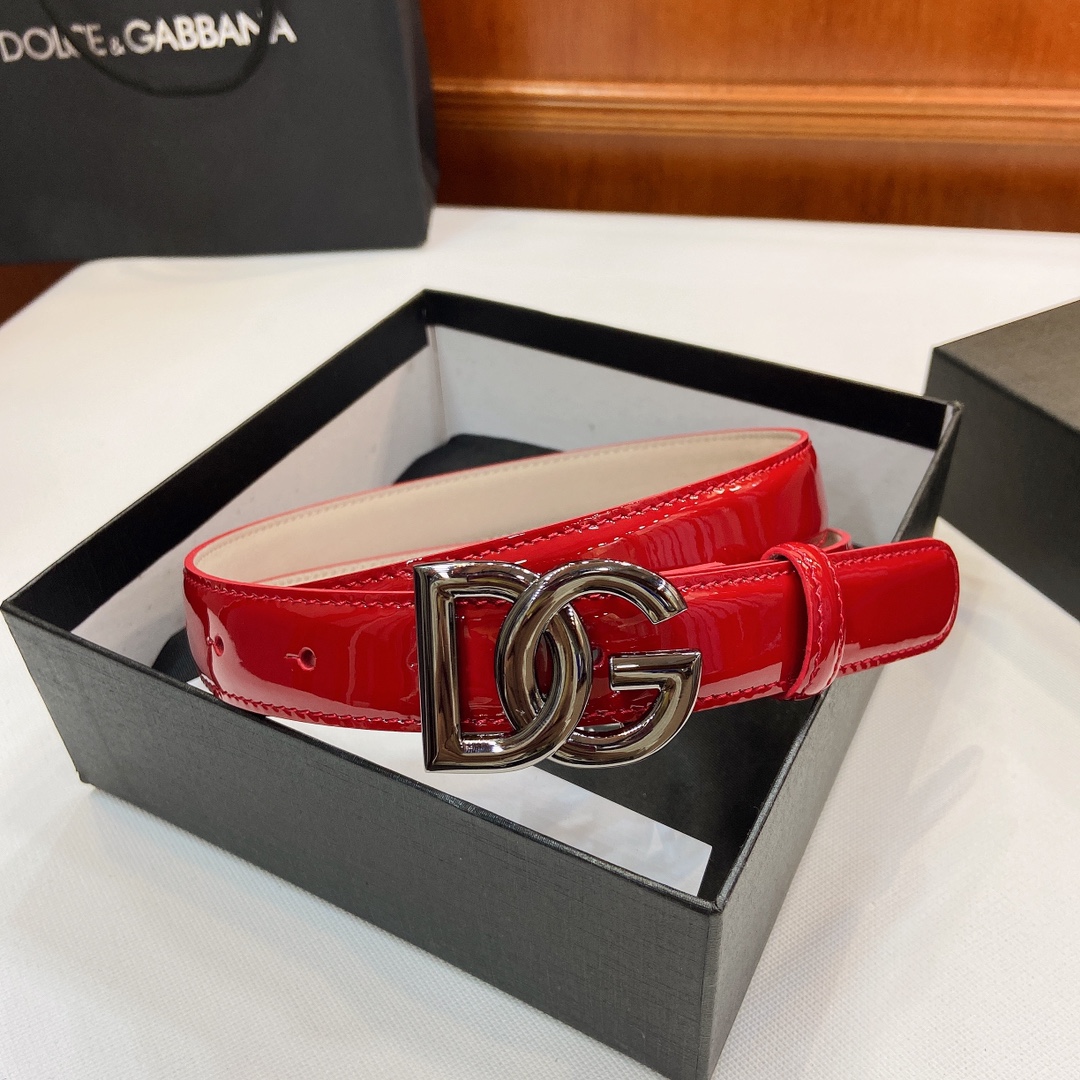 D&G Dugars Banner Belts with DG Cross-Letter Badge Button, 2.5cm Width – Purchase Details - 图片 6