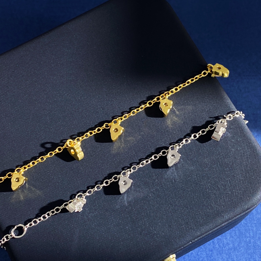 Luxury Small Triangular Drilling Chain by PIAGET: Copper, 18k Gold, 2 Colors - 图片 2