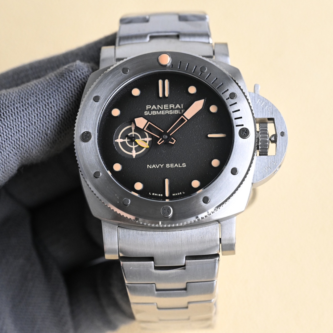 NO:150857,V 7 Panerai's new SUBMERSIBLE BMG-TECH ─ 47mm stealth series explosive hollow watch, paired with the original imported fully automatic mechanical movement, made of Panerai's new BMG-TECH material, with super high strength and scratch resistance. Each watch is unique. The round scale and hollow pointer are highly recognizable, and are covered with Super-LumiNova super luminous coating to ensure that time information can be clearly read in dark environments V 7 Panerai's new SUBMERSIBLE BMG-TECH (  47mm) Stealth Series of explosive hollow watches, paired with original imported fully automatic mechanical movement, made of Panerai's new material BMG-TECH, with super high strength and scratch resistance. Each watch is unique. The round scale and hollow pointer are highly recognizable, and are covered with Super-LumiNova super luminous coating to ensure that time information can be read clearly in dark environments. Top quality,19860909V 7 沛纳海新款SUBMERSIBLE BMG-TECH ─ 47毫米潜行系列劲爆镂空腕表,搭配原装进口全自动机械机芯,以沛纳海全新材质BMG-TECH材质打造而成,拥有超高的强韧度和抗划伤性能.每一款腕表都是独一无二.圆形刻度和镂空指针极具辨识度,并且覆以Super-LumiNova超级夜光涂层,确保在黑暗的环境下也能够清晰地读取时间信息V7沛纳海新款SUBMERSIBLE BMG-TECH（ 47mm）潜行系列劲爆镂空腕表,搭配原装进口全自动机械机芯,以沛纳海全新材质BMG-TECH材质打造而成,拥有超高的强韧度和抗划伤性能.每一款腕表都是独一无二.圆形刻度和镂空指针极具辨识度,并且覆以Super-LumiNova超级夜光涂层,确保在黑暗的环境下也能够清晰地读取时间信息 顶级 精品,,,Watch