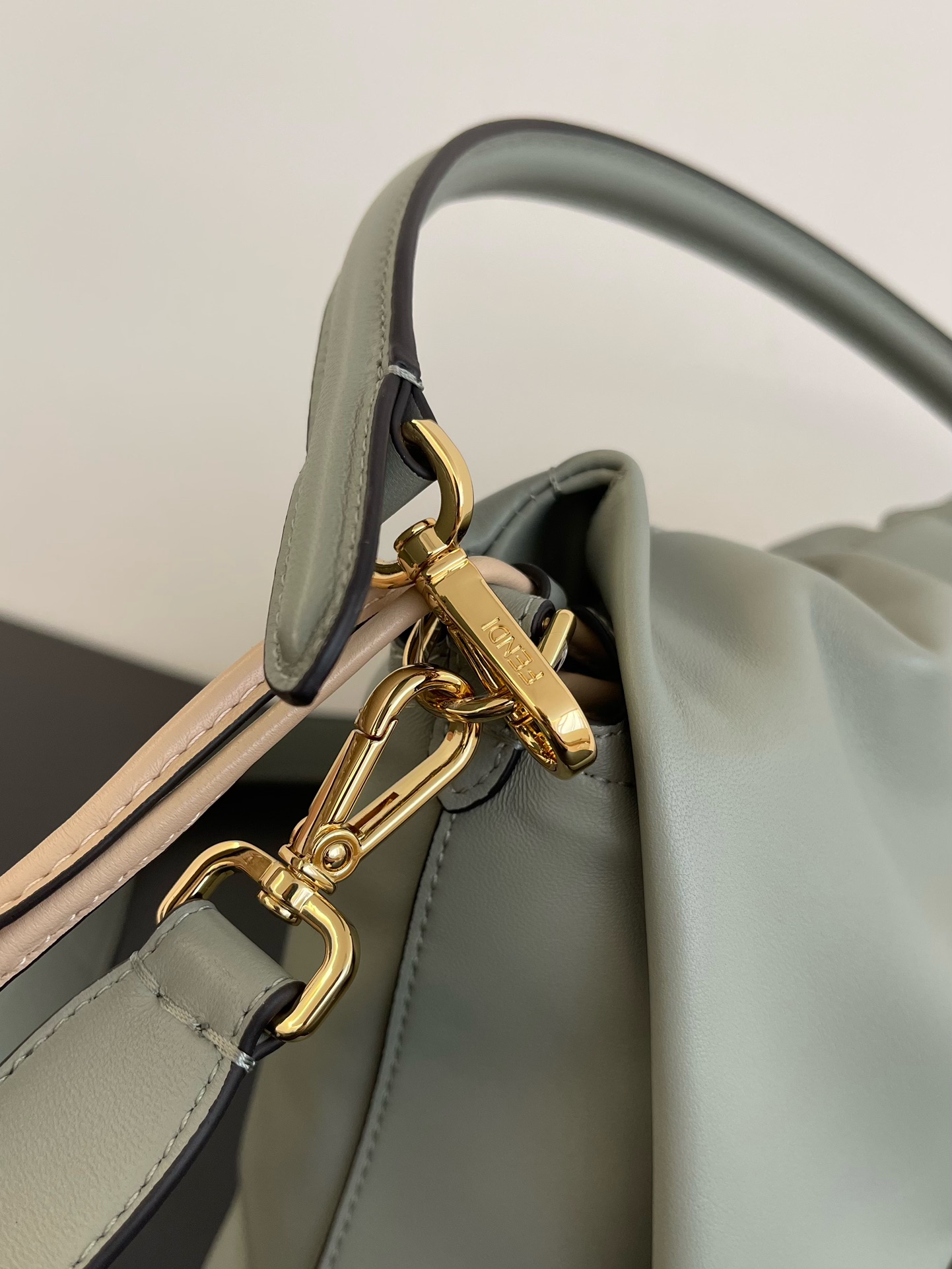Fendi Mamma Baguette Medium Matcha Green Lambskin Leather Shoulder Bag 5 i1743486498 8341 1