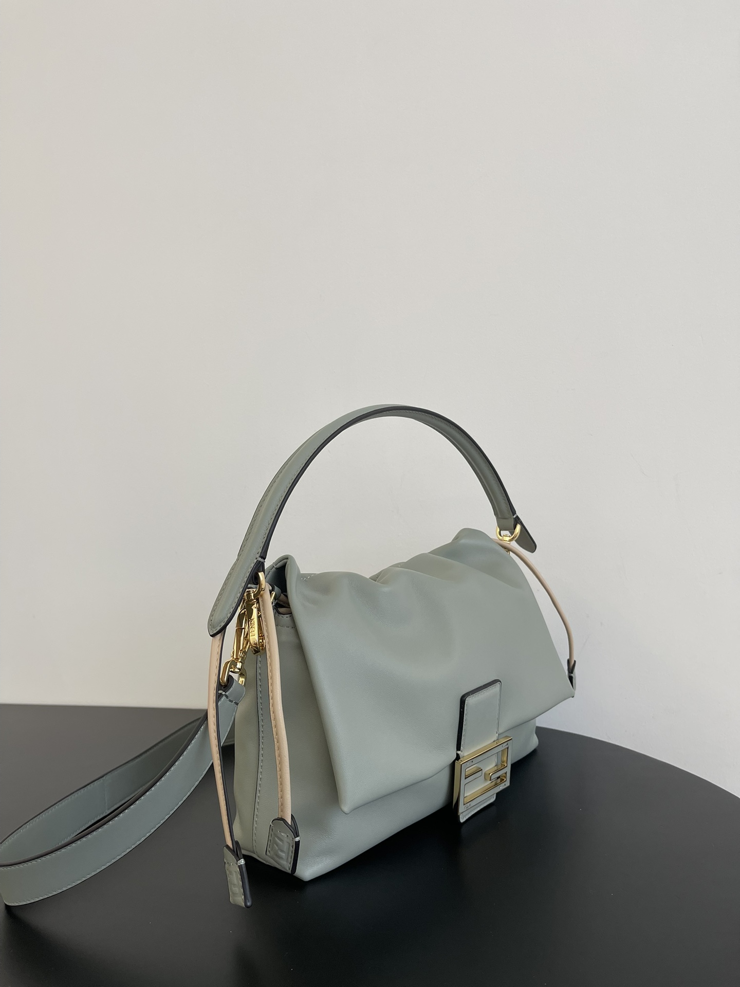 Fendi Mamma Baguette Medium Matcha Green Lambskin Leather Shoulder Bag 2 i1743486503 4413 0