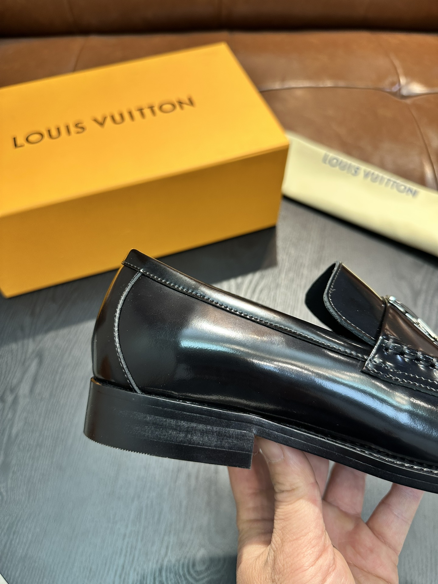 Louis Vuitton Men's Leather Loafers - Premium Quality, Breathable & Durable 10 i1743502125 5694 8