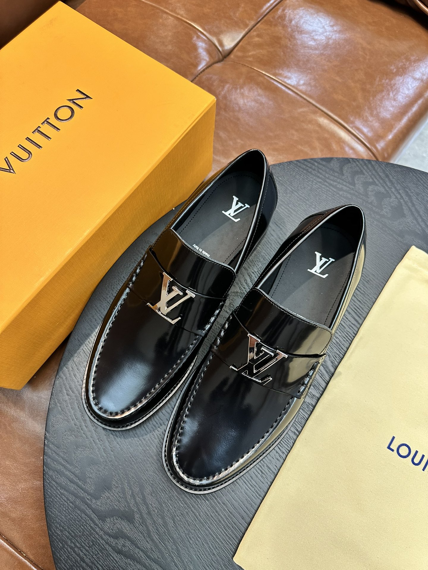 Louis Vuitton Men's Leather Loafers - Premium Quality, Breathable & Durable 7 i1743502125 7352 5