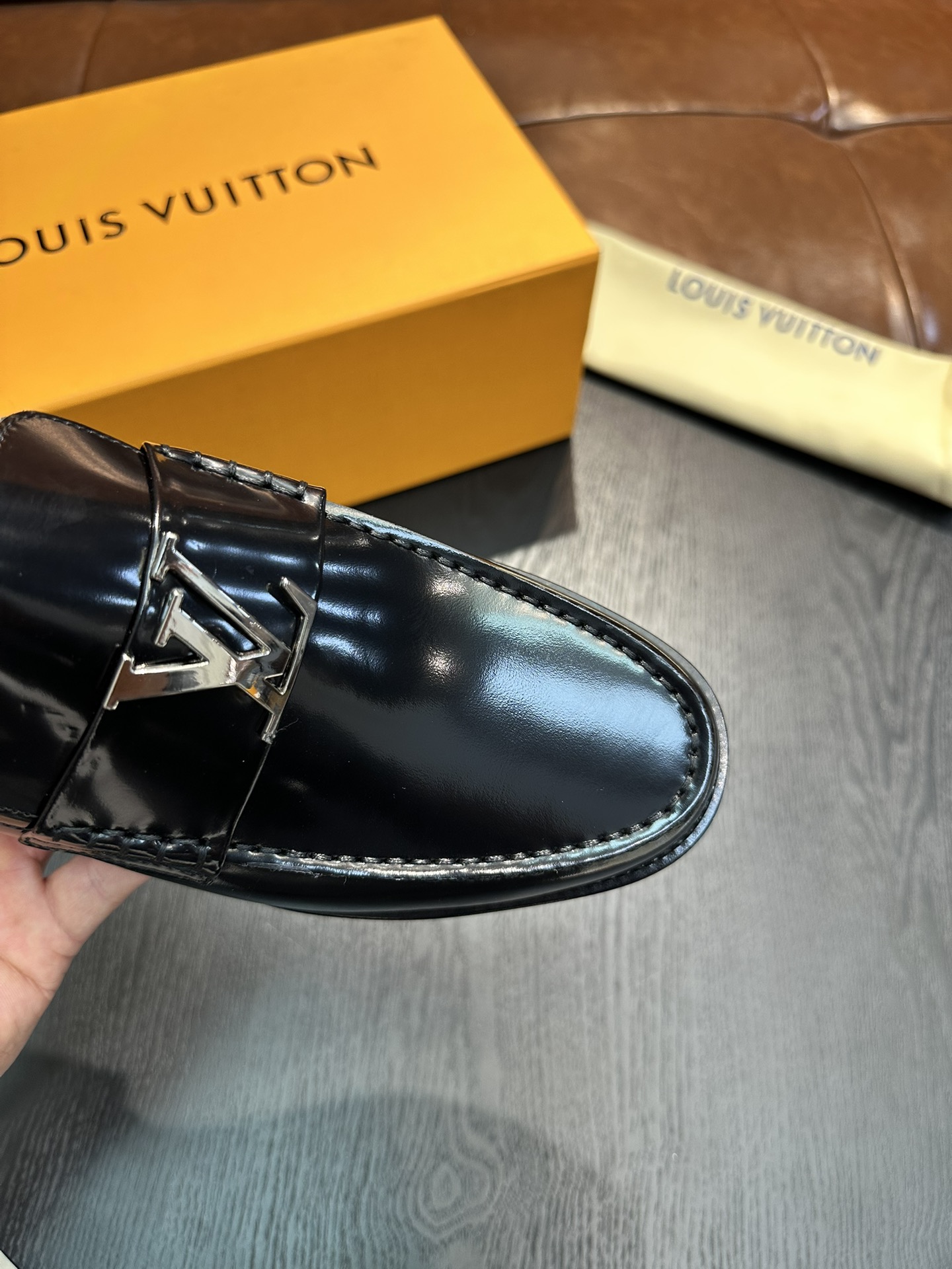 Louis Vuitton Men's Leather Loafers - Premium Quality, Breathable & Durable 8 i1743502125 7580 6