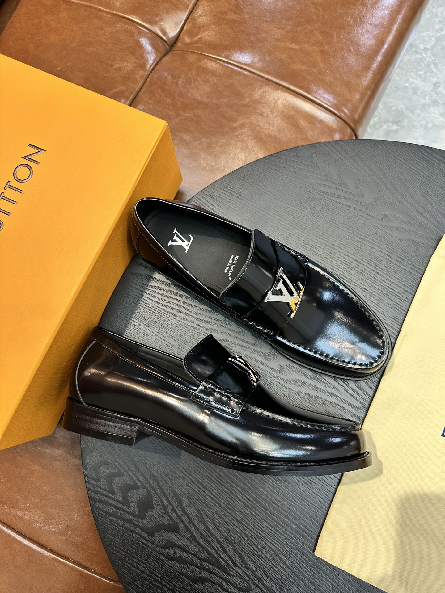 Louis Vuitton Men's Leather Loafers - Premium Quality, Breathable & Durable 6 i1743502125 9461 4