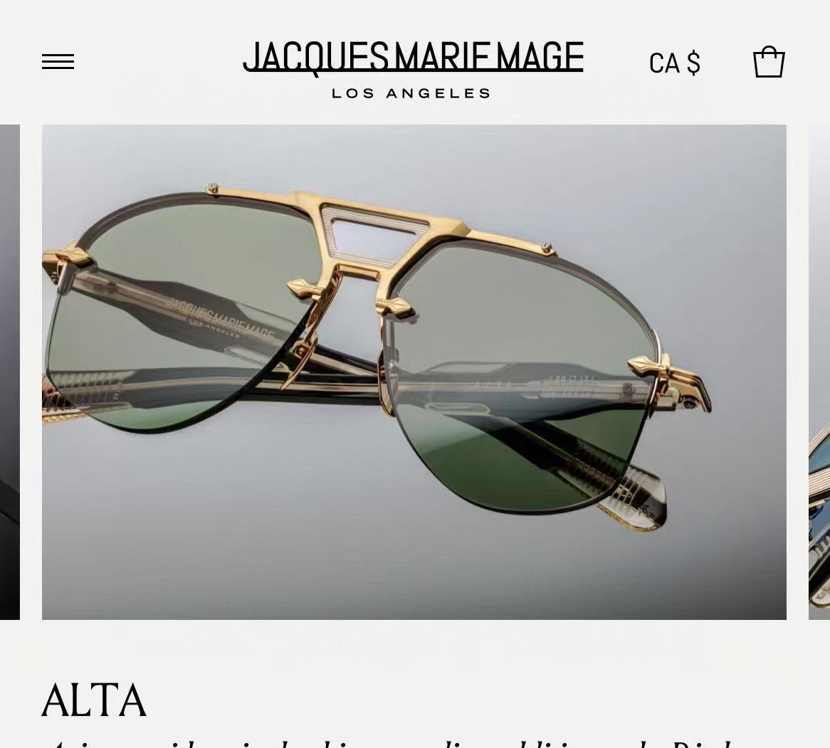 ‼️ 官网图 眼镜天花板工艺
JACQUES MARIE MAG
MODEL：ALTA
SIZE：60口