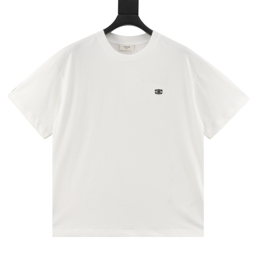 Celine Classic Triomphe Embroidery Short Sleeve T-Shirt - Stylish & Comfortable 1 Celine Classic Triomphe Embroidery Short Sleeve T-Shirt - Stylish & Comfortable