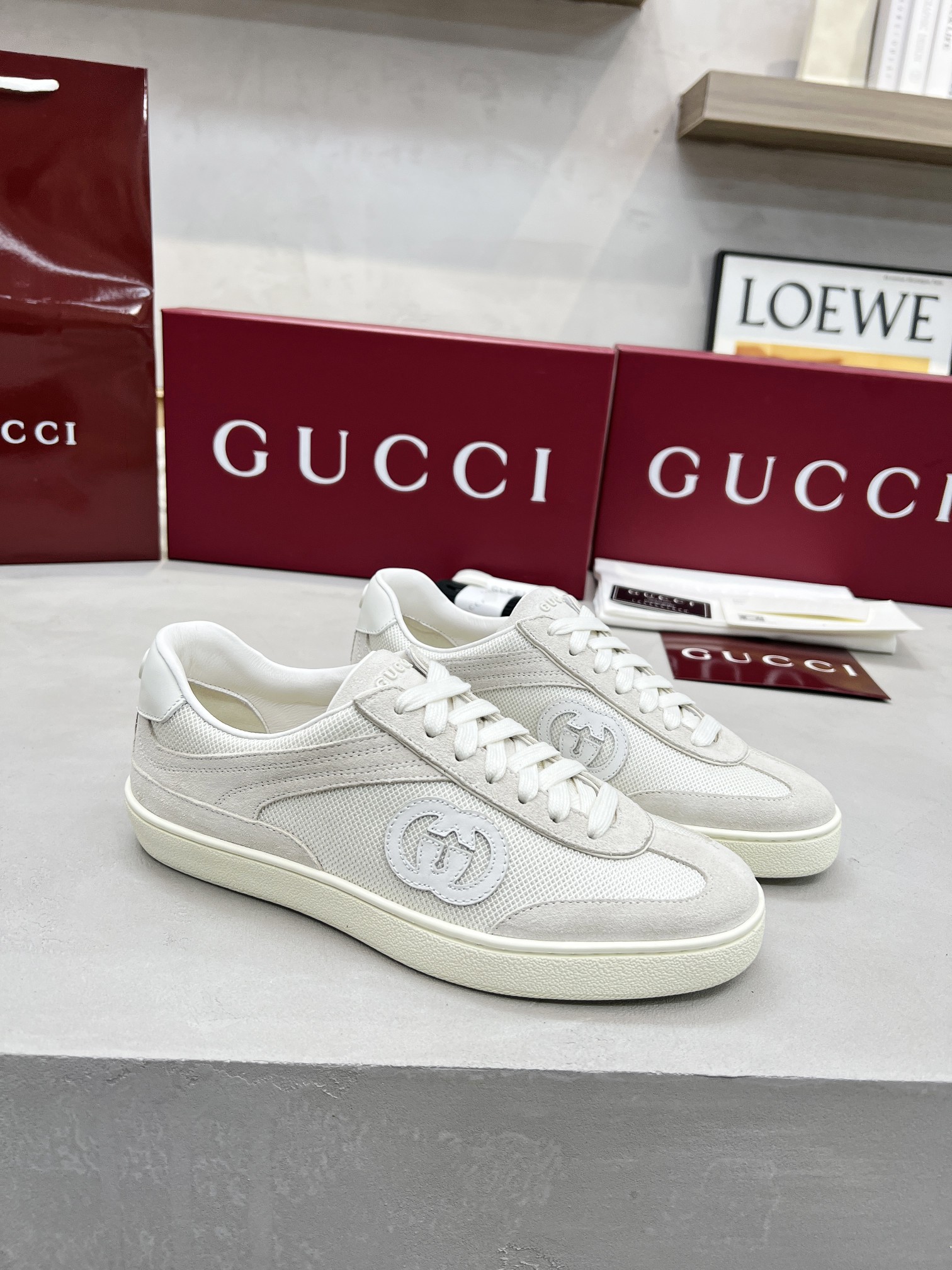 Gucci Classic Design German Trainer Runway Style Sneakers With Glue Logo 4 a1743534547560 0887