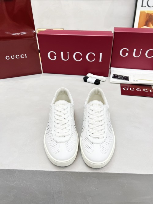 Gucci Men's and Women's White Leather Screener Sneakers 1 Gucci Men's and Women's White Leather Screener Sneakers