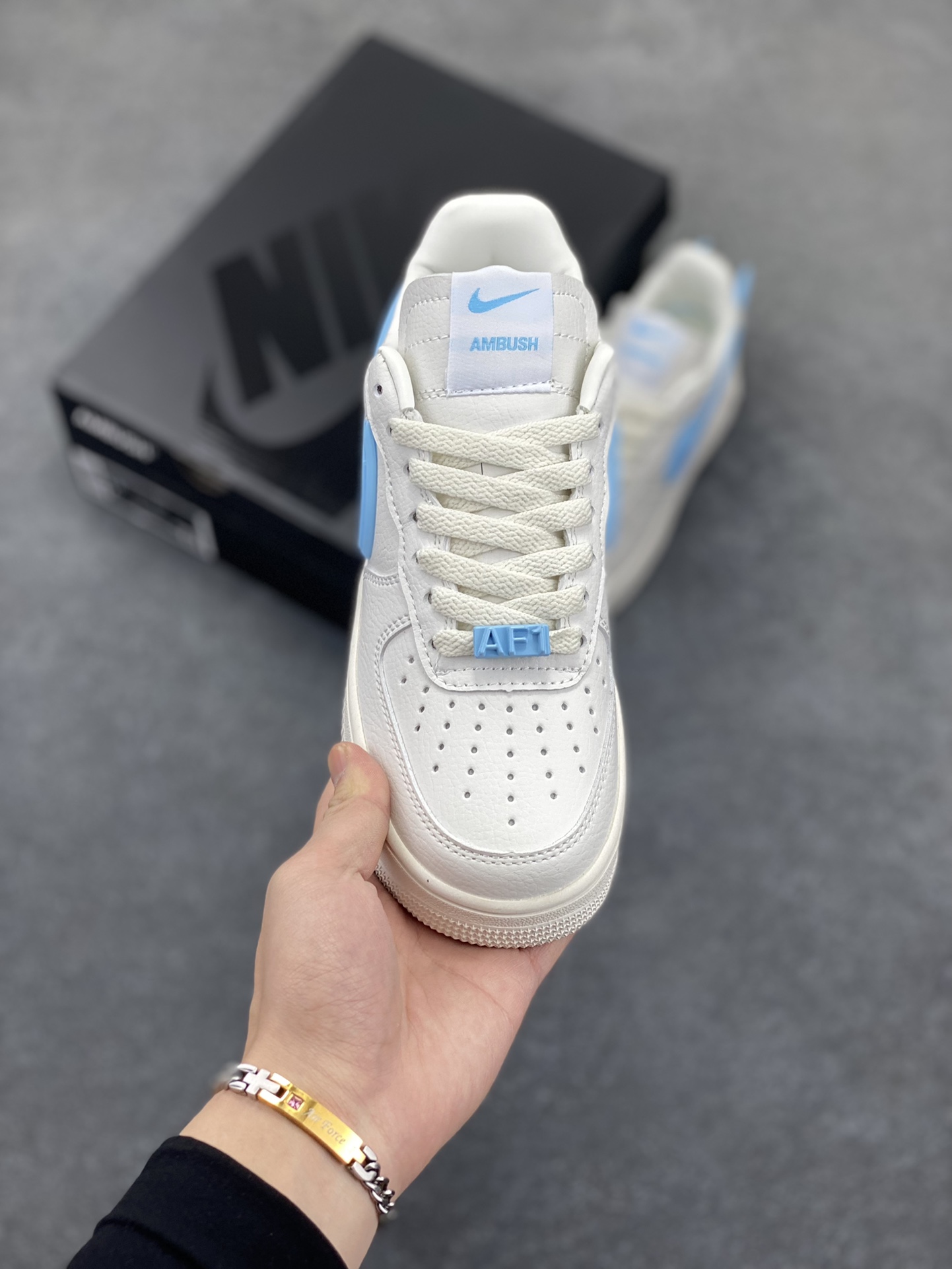图片[2]-Nike Air Force 1 Low AMBUSH联名 原楦头原纸板 打造纯正空军版型 专注外贸渠道 全掌内置蜂窝气垫 原盒配件 原厂中底钢印、拉帮完美 货号：DV3464-021 尺码：36 36.5 37.5 38 38.5 39 40 40.5 41 42 42.5 43 44 44.5 45-选品中心