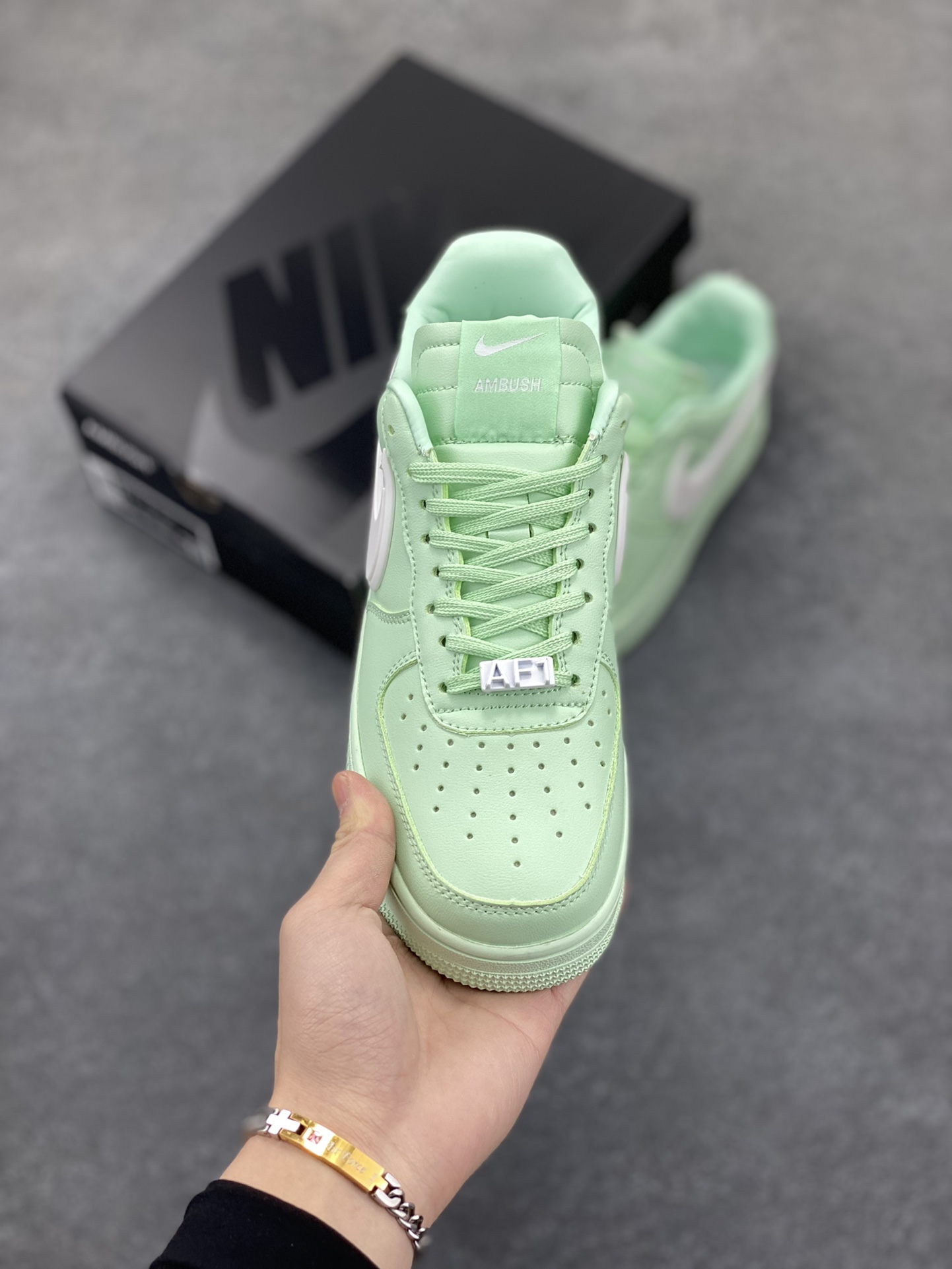 图片[2]-Nike Air Force 1 Low AMBUSH联名 原楦头原纸板 打造纯正空军版型 专注外贸渠道 全掌内置蜂窝气垫 原盒配件 原厂中底钢印、拉帮完美 货号：DV3464-024 尺码：36 36.5 37.5 38 38.5 39 40 40.5 41 42 42.5 43 44 44.5 45-选品中心