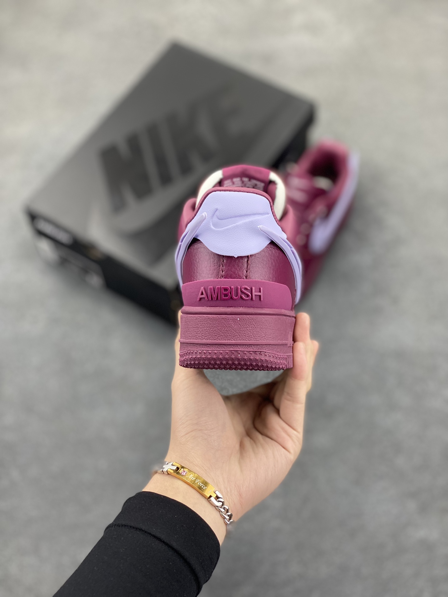 图片[4]-Nike Air Force 1 Low AMBUSH联名 原楦头原纸板 打造纯正空军版型 专注外贸渠道 全掌内置蜂窝气垫 原盒配件 原厂中底钢印、拉帮完美 货号：DV3464-500 尺码：36 36.5 37.5 38 38.5 39 40 40.5 41 42 42.5 43 44 44.5 45-选品中心