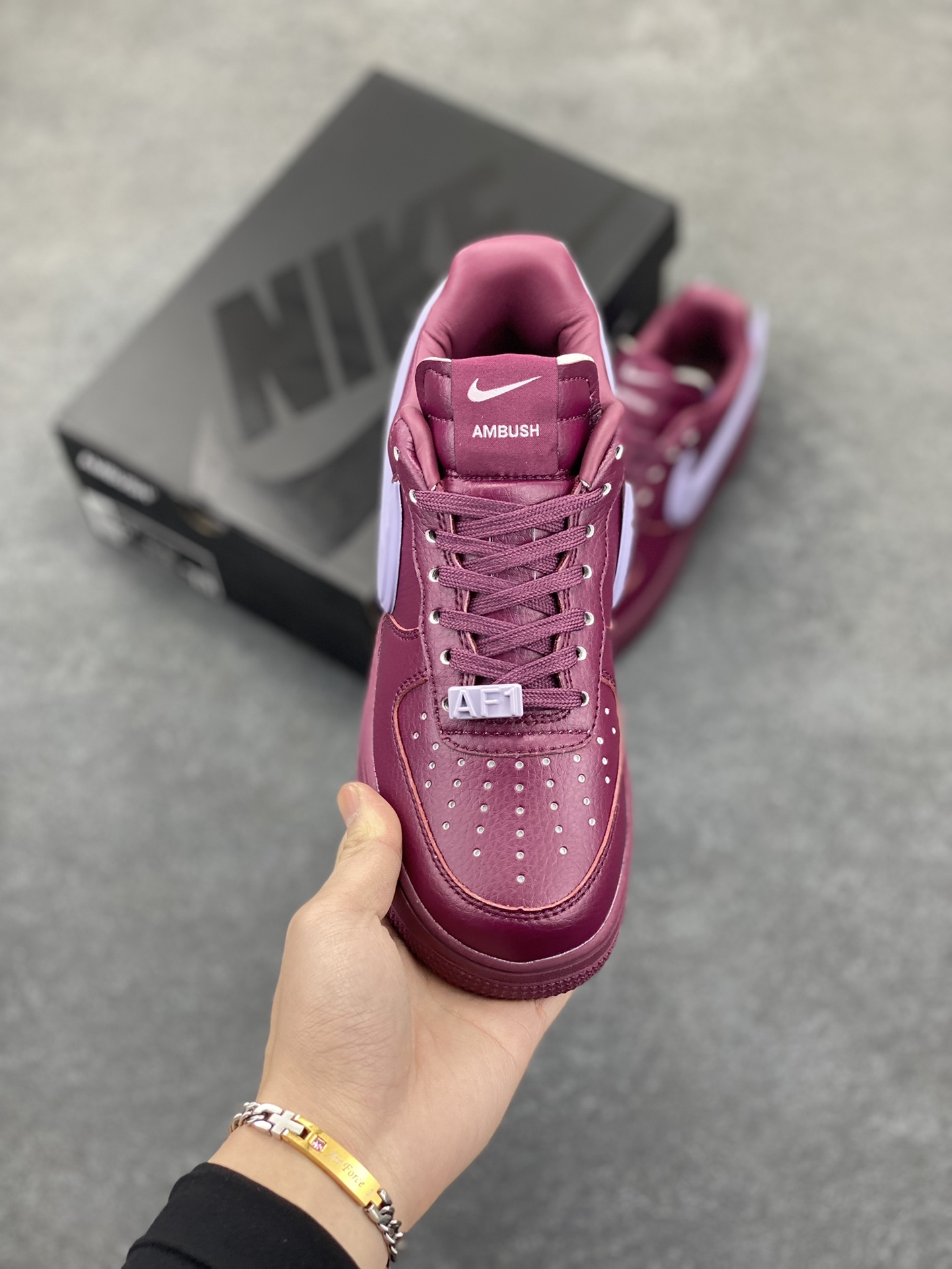 图片[2]-Nike Air Force 1 Low AMBUSH联名 原楦头原纸板 打造纯正空军版型 专注外贸渠道 全掌内置蜂窝气垫 原盒配件 原厂中底钢印、拉帮完美 货号：DV3464-500 尺码：36 36.5 37.5 38 38.5 39 40 40.5 41 42 42.5 43 44 44.5 45-选品中心