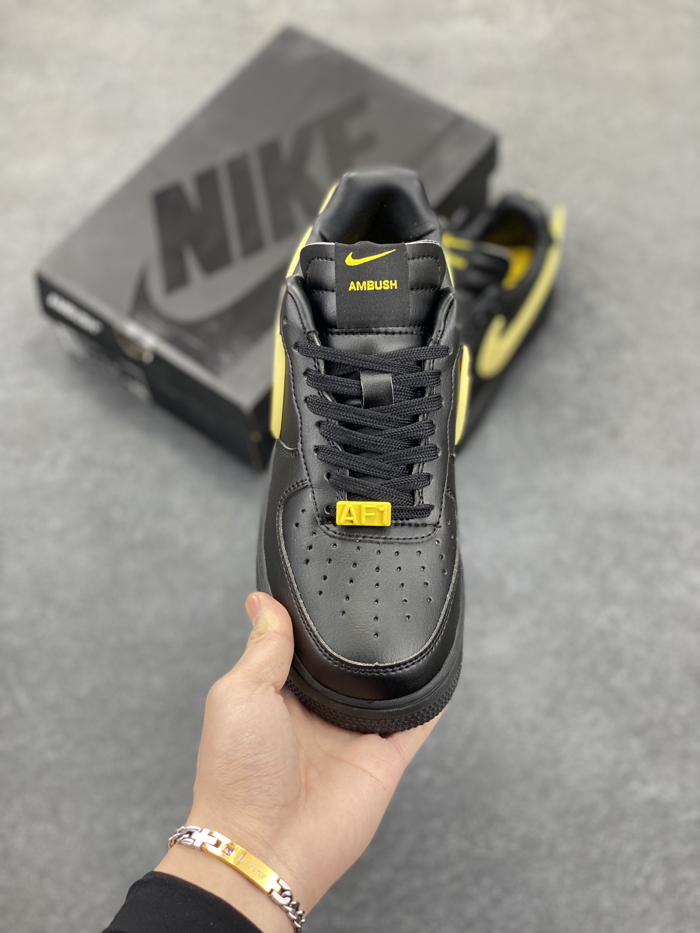 图片[2]-Nike Air Force 1 Low AMBUSH联名 原楦头原纸板 打造纯正空军版型 专注外贸渠道 全掌内置蜂窝气垫 原盒配件 原厂中底钢印、拉帮完美 货号：DV3464-008 尺码：36 36.5 37.5 38 38.5 39 40 40.5 41 42 42.5 43 44 44.5 45-选品中心