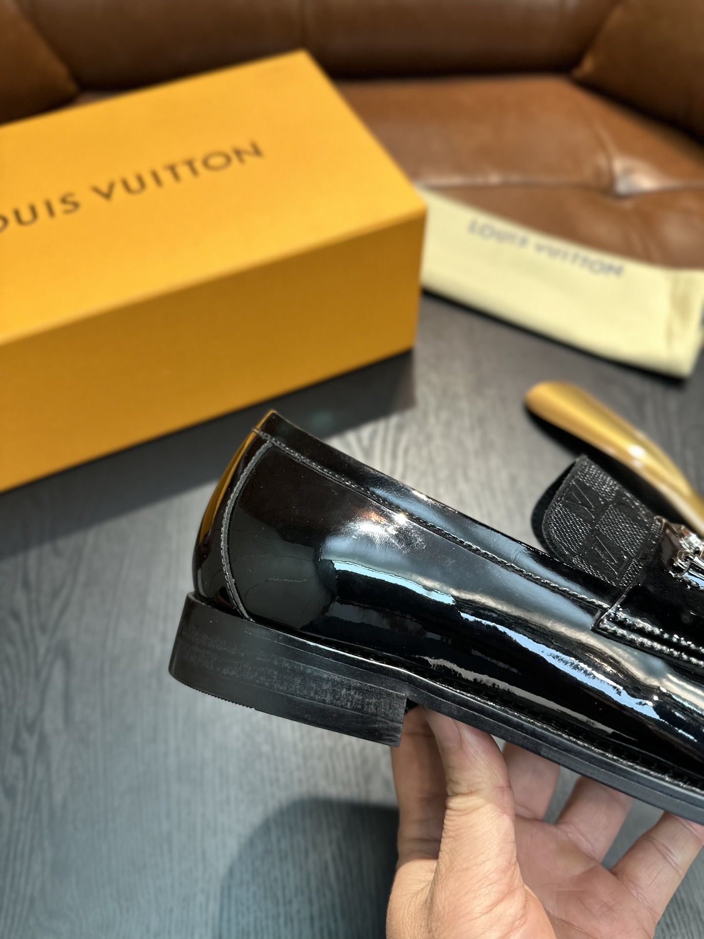 Louis Vuitton Black Leather Loafers for Men, Breathable and Anti-Slip 10 i1743585797 4765 8