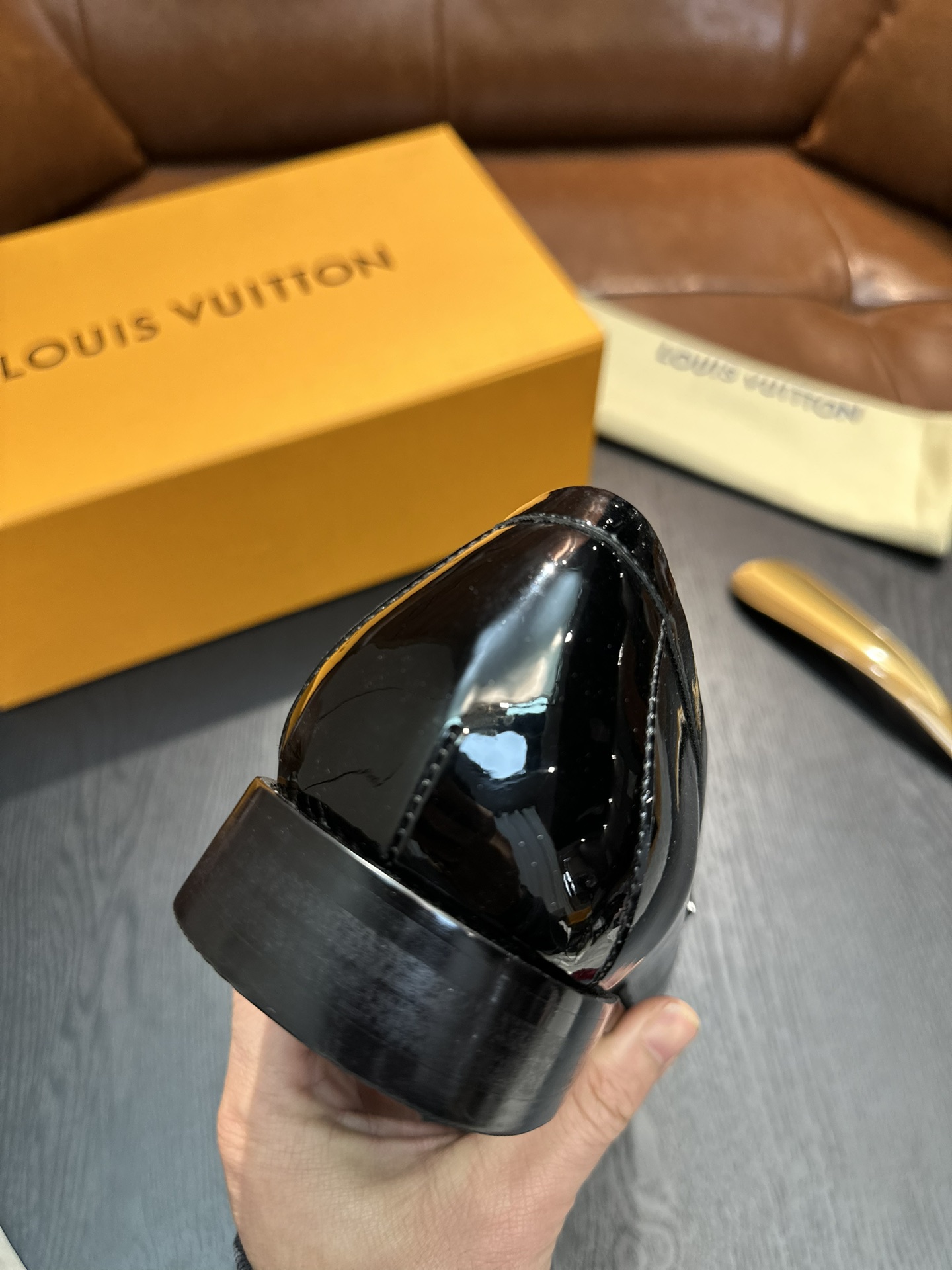 Louis Vuitton Black Leather Loafers for Men, Breathable and Anti-Slip 9 i1743585797 8531 7