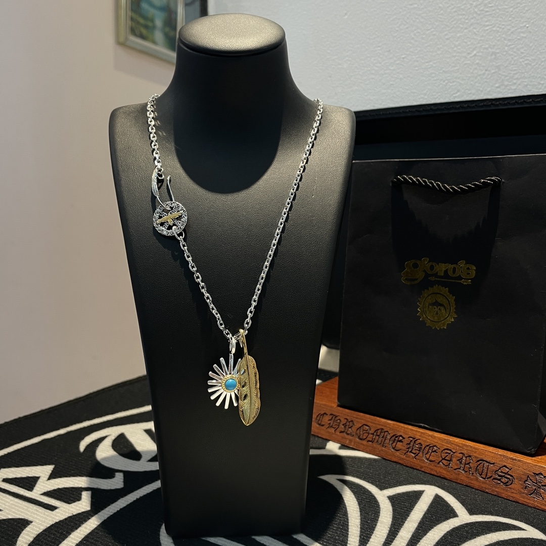 NO:109137,[New Products are on the Shelves] Goro’s Takahashi Goro Sea Urchin Golden Feather Necklace Top Version Determined to be exclusively shot, focusing on the high-end market, absolutely different from the ordinary version!  The details of the picture product are consistent with ZP!  Original production process, precision quality, purely handmade, authentic model opening, fashion essentials, both men and women can wear, same couple style, rock punk silver style, retro elements, trendy and versatile, same style on the official website, fine jewelry, necklace19860909【新品上架】Goro’s高桥吾郎海胆金羽毛项链 顶级版本 认准独家拍摄 主攻高端市场 绝对区别普通版本！图片产品细节与ZP一致！原版制作工艺 精工品质 纯手工打造 ～正品开模潮流时尚必备 男女均可佩戴 情侣款同款 摇滚朋克泰银风格 复古元素 潮流百搭 官网同款,饰品精品,necklace,Jewelry