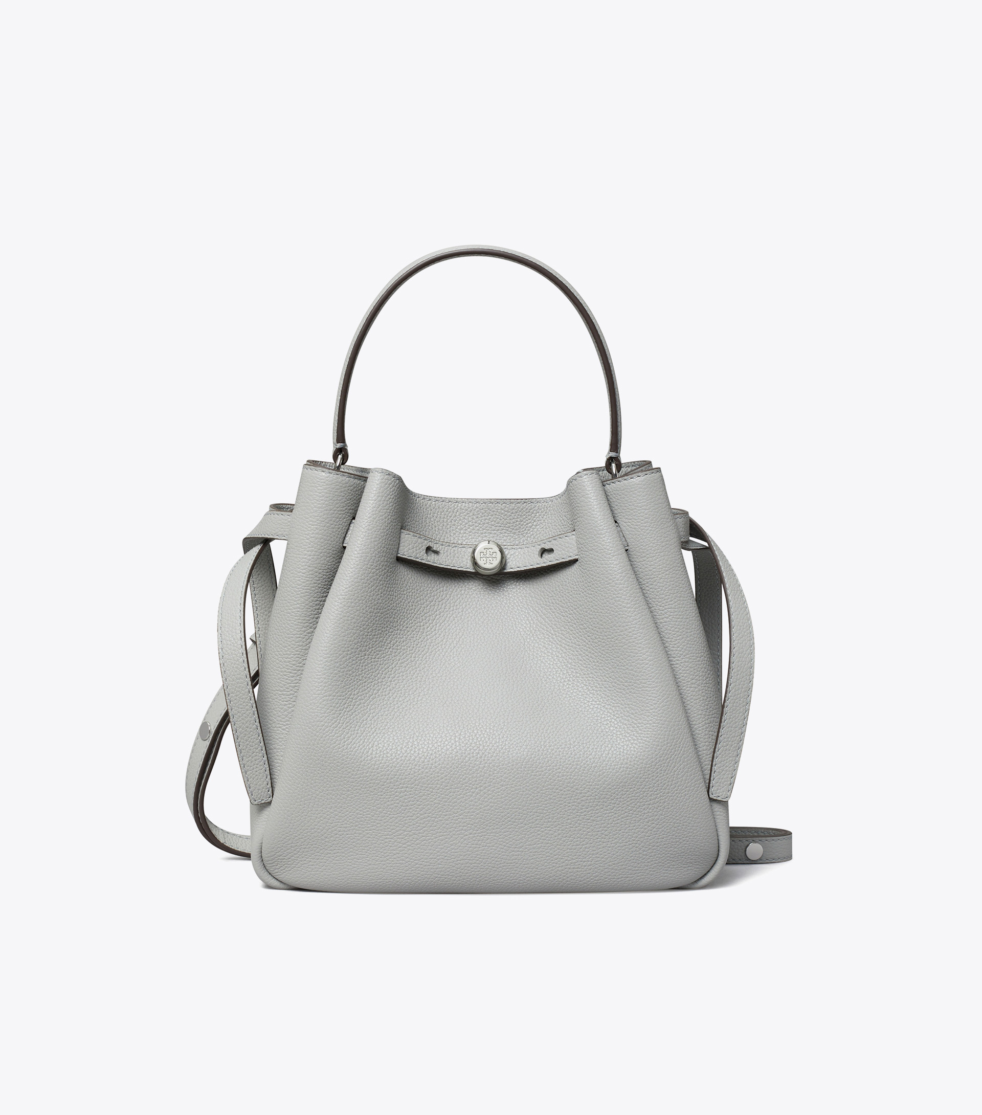 Tory Burch TB新款 166982 Romy 水桶包 精选柔软皮革 廓形灵巧 顶部巧妙收拢 富有质感