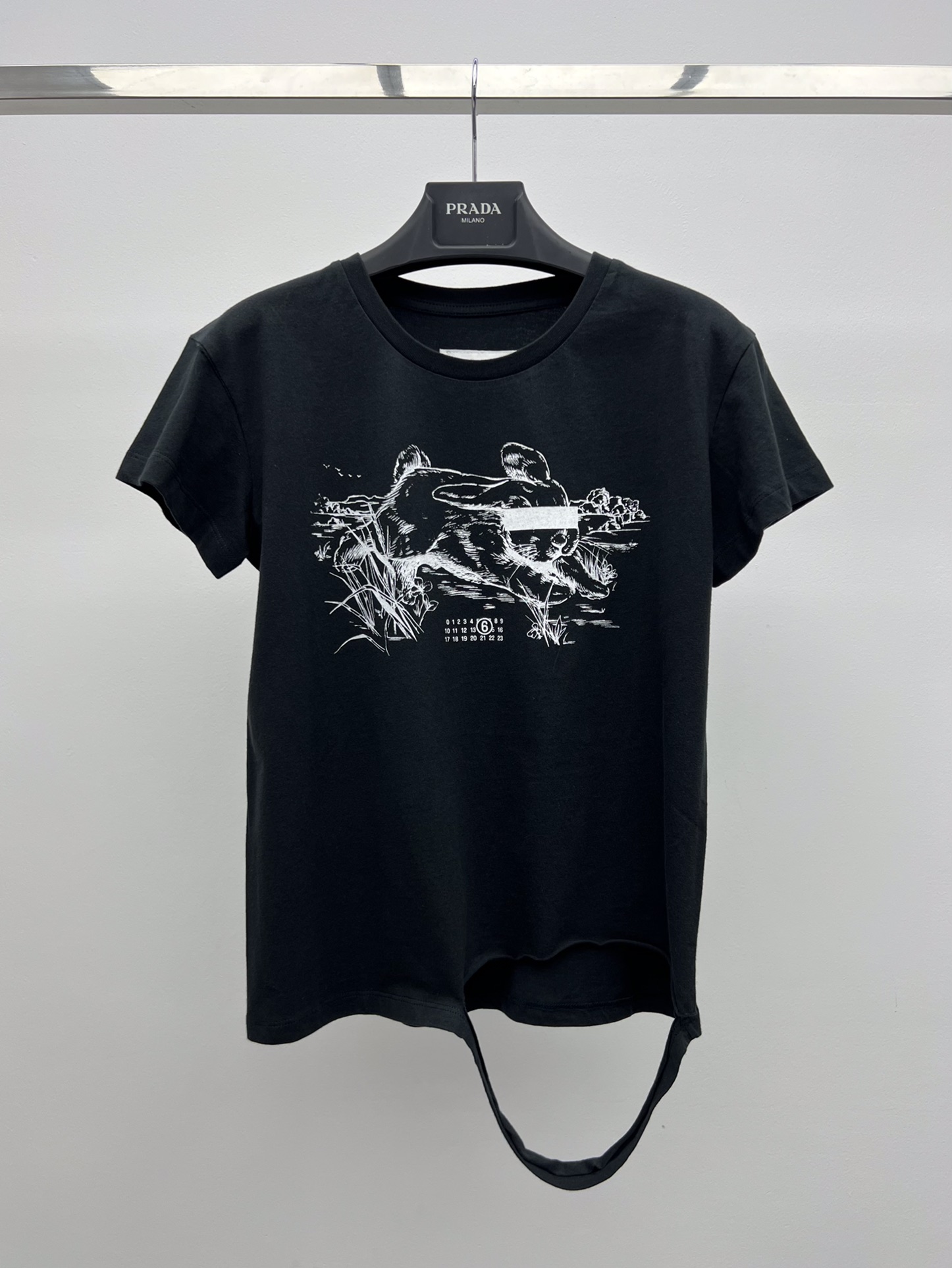 Deconstructive Spirit: MM6 Rabbit Stamp T-shirt and Original Hard-core Female Suit