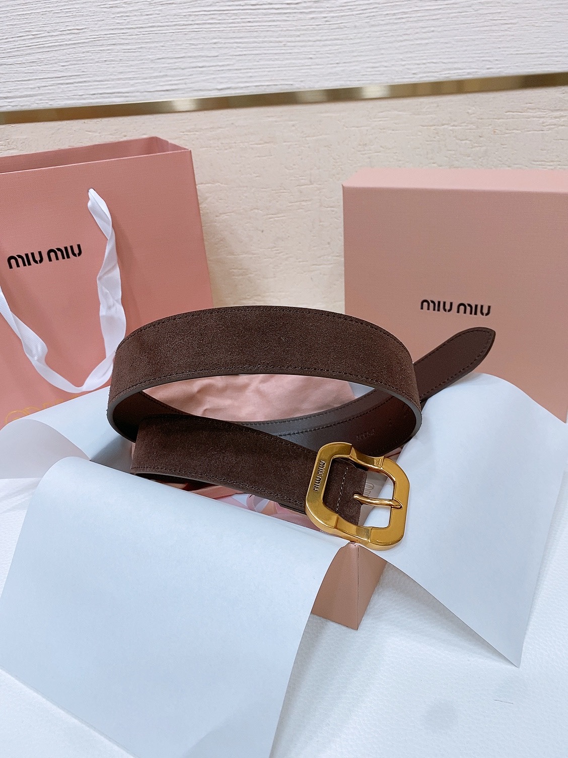[Miu Miu Belts]MiuMiu Miao Miao Very fashionable and all-matching counter new