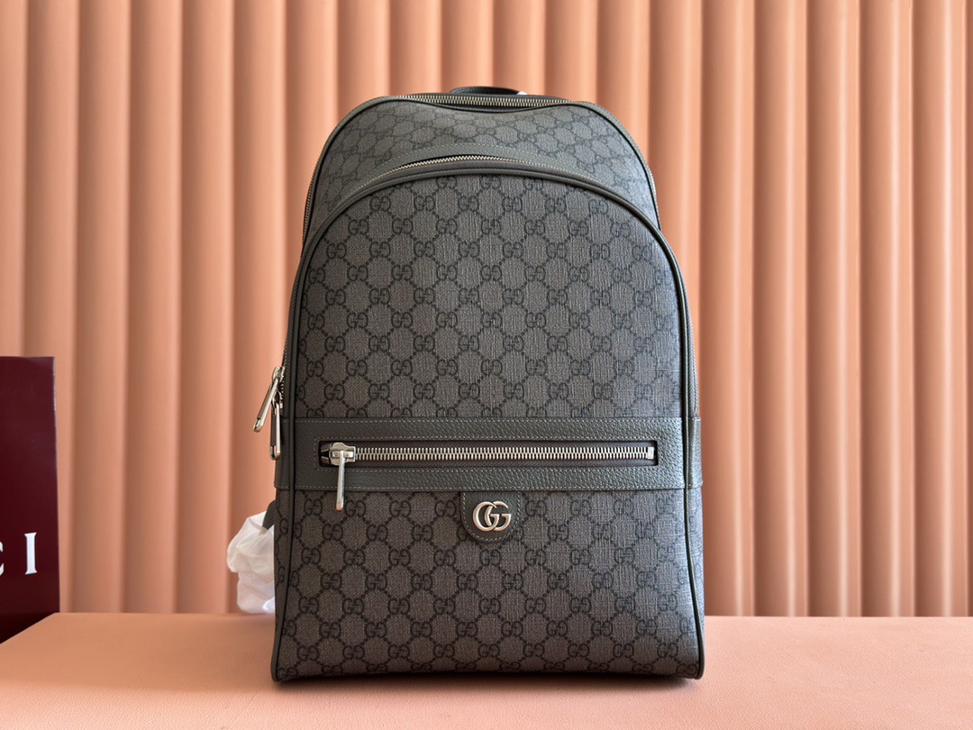 Gucci Men's Grey Monogram Backpack, 29.5x44x15 cm - Model 821938 2 i1743784139 8945 0