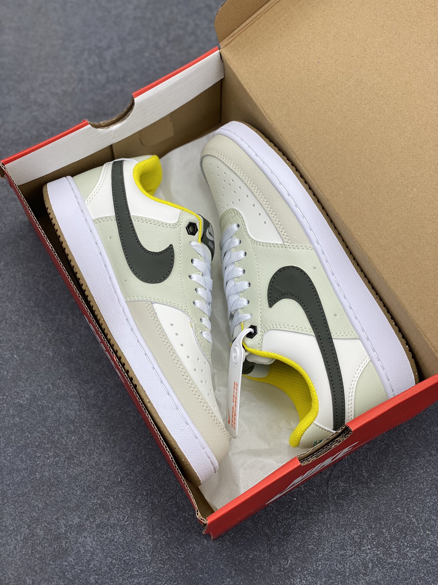 图片[9]-福利特价 Nike Court Borough 低帮百搭透气休闲运动板鞋男女鞋 经典耐用的设计，兼顾舒适脚感和出众风范，演绎匠心之作。结构性的支撑贴合感结合复古篮球设计，塑就场外全明星风范。 货号：FV3630-131 尺码：36 36.5 37.5 38 38.5 39 40 40.5 4142 42.5 43 44 44.5 45-选品中心