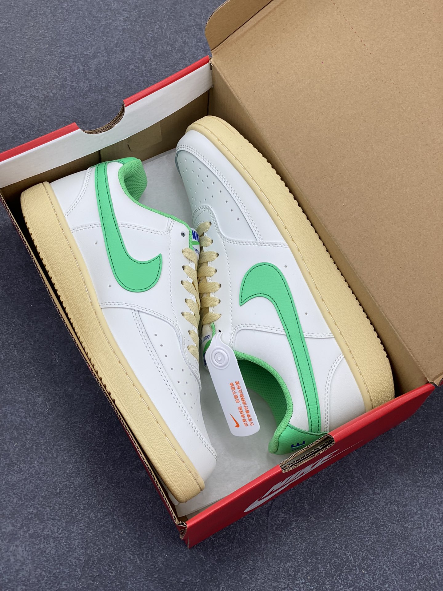 图片[9]-福利特价 Nike Court Borough 低帮百搭透气休闲运动板鞋男女鞋 经典耐用的设计，兼顾舒适脚感和出众风范，演绎匠心之作。结构性的支撑贴合感结合复古篮球设计，塑就场外全明星风范。 货号：FJ5437-133 尺码：36 36.5 37.5 38 38.5 39 40 40.5 4142 42.5 43 44 44.5 45-选品中心