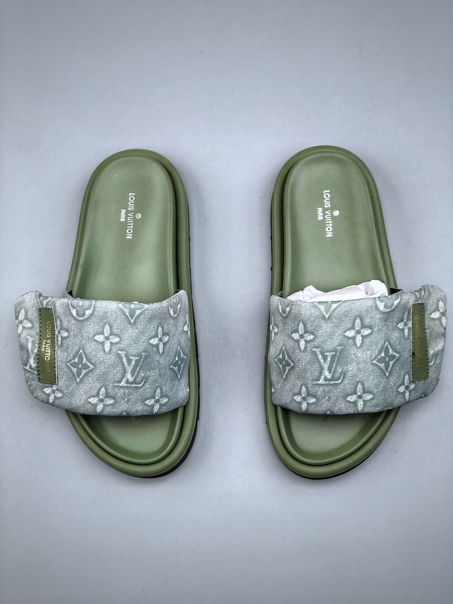 220 Louis Vuitton 2025 专柜 春夏新款 最高限定 专柜上新  LV情侣厚底魔术贴拖鞋