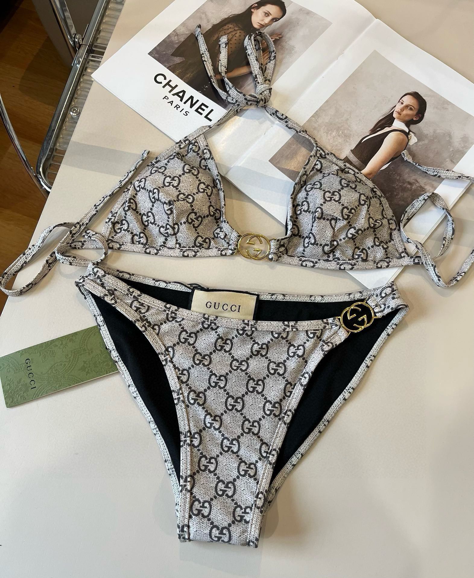 。

Gucci古奇比基尼👙，分体泳衣，S M L XL