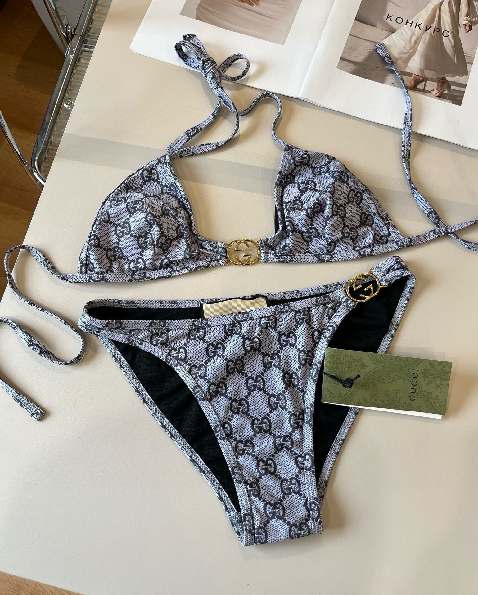 。

Gucci古奇比基尼👙，分体泳衣，S M L XL