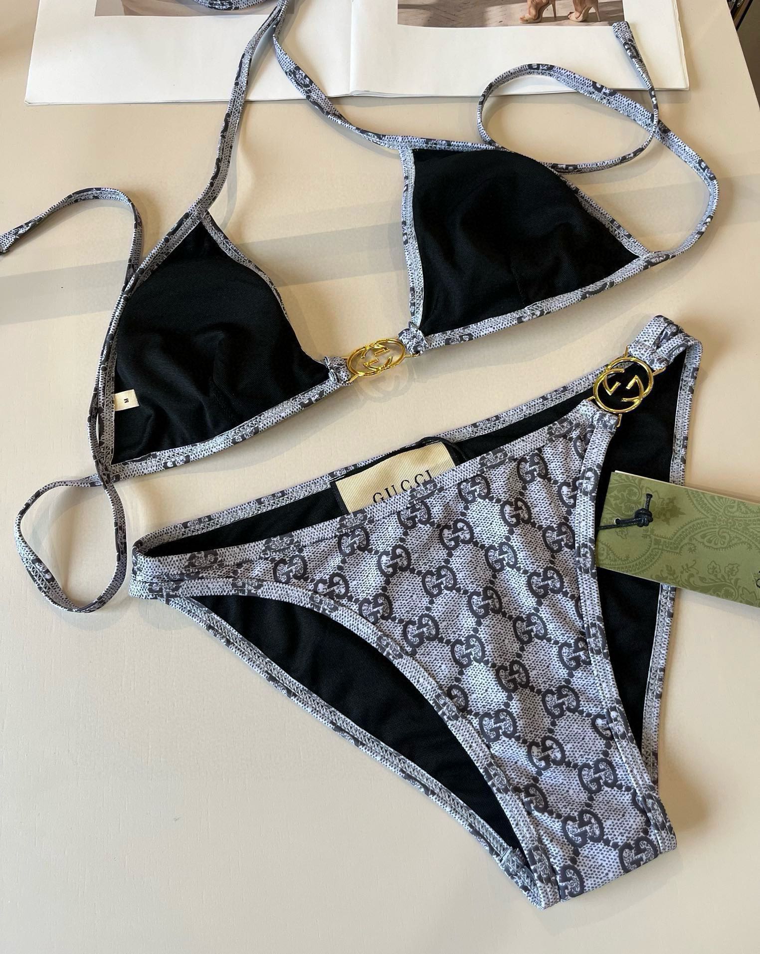。

Gucci古奇比基尼👙，分体泳衣，S M L XL