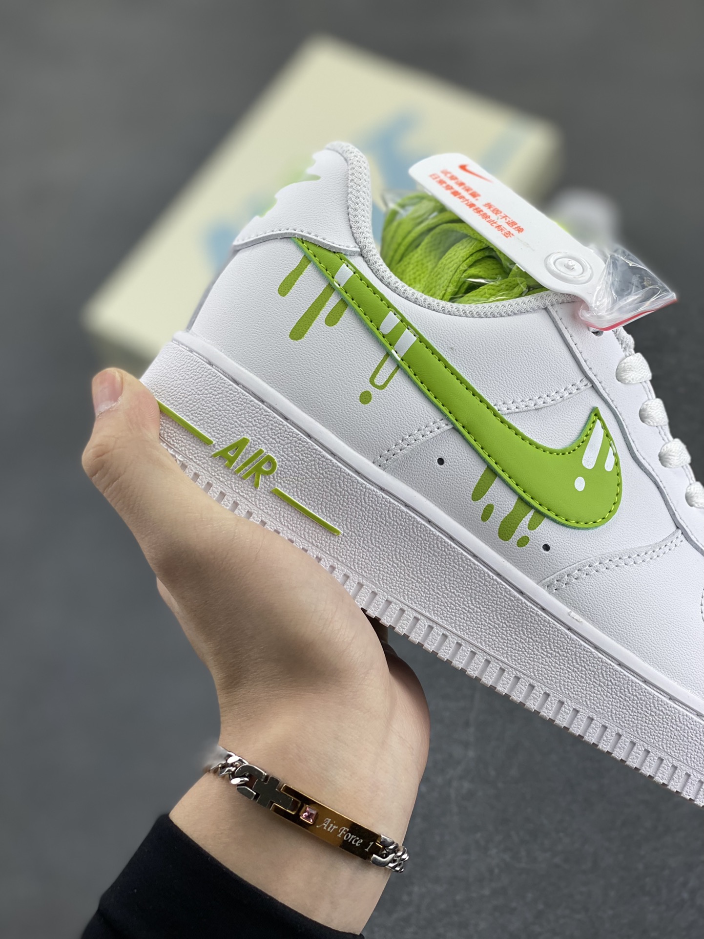 图片[6]-福利特价 Nike Air Force 1 \’07 Low 空军一号低帮运动板鞋 白绿冰淇淋 原楦头原纸板 清洁度完美 全掌内置蜂窝气垫 中底钢印、拉帮完美 货号：CW2288-009 尺码：36 36.5 37.5 38 38.5 39 40 40.5 41 42 42.5 43 44 44.5 45-选品中心