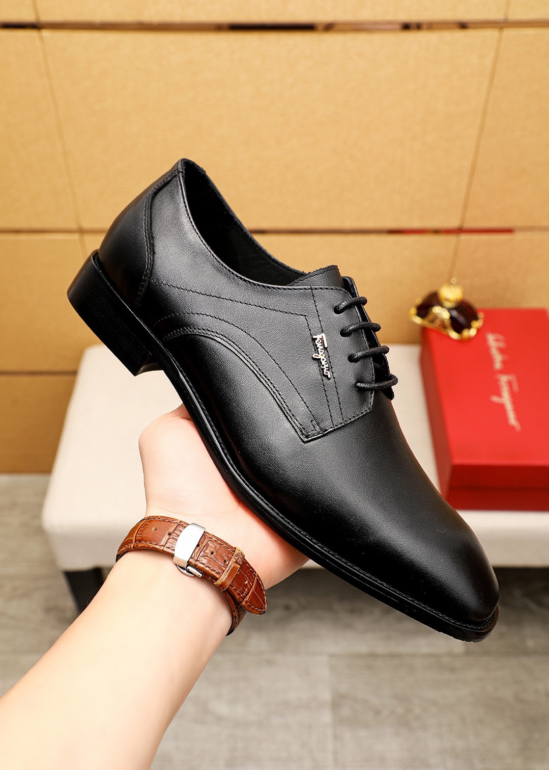 Ferragamo Men's Classic Leather Dress Shoes -Timeless Style & Comfort 5 i1743993617 2866 3