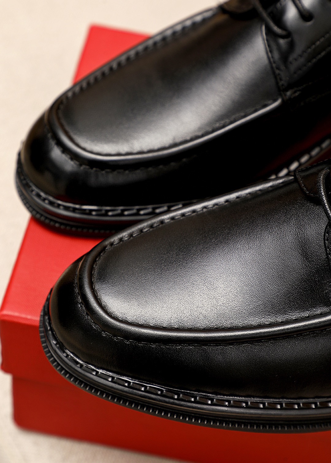 Salvatore Ferragamo Men's Black Leather Lace-up Dress Shoes (Sizes 38-44) 7 i1743993744 2263 5